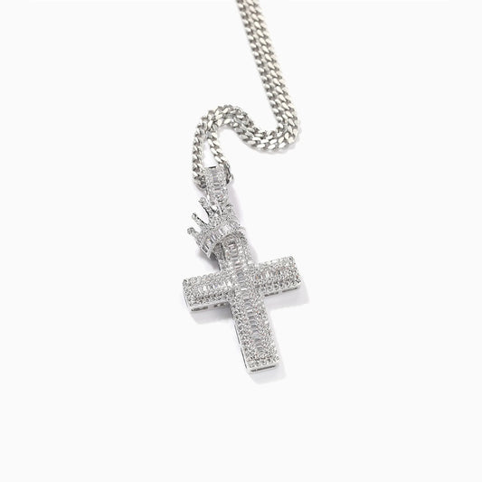 Divine Grace Crown Cross Pendant Necklace