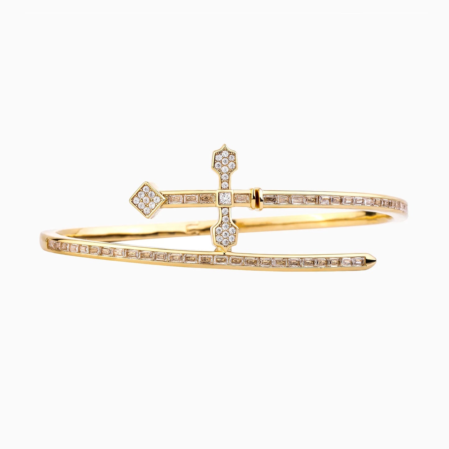 Divine Grace Golden Cross Bracelet