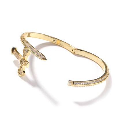 Divine Grace Golden Cross Bracelet