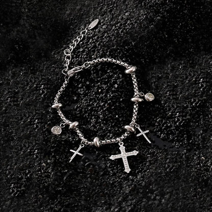 Faithful Elegance Cross Charm Bracelet