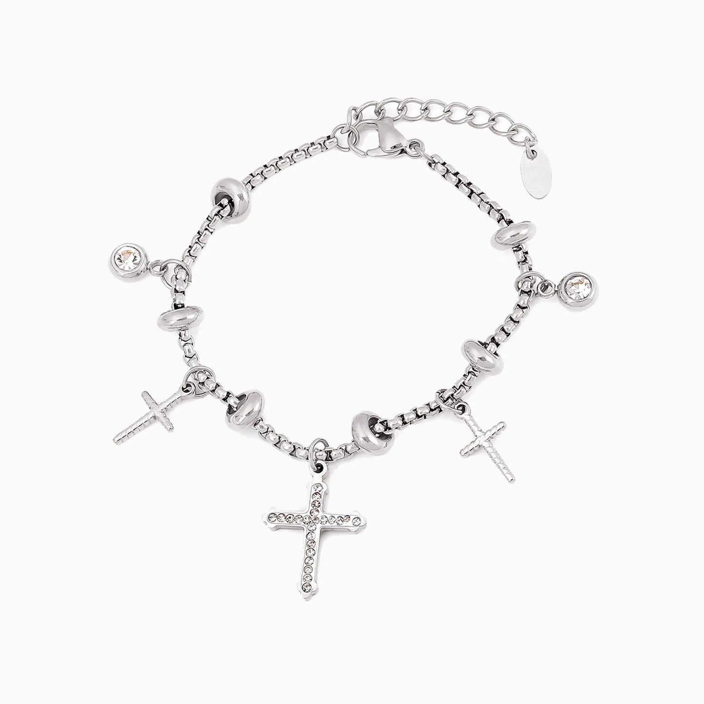 Faithful Elegance Cross Charm Bracelet