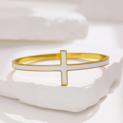 Faithful Grace Golden Cross Bracelet