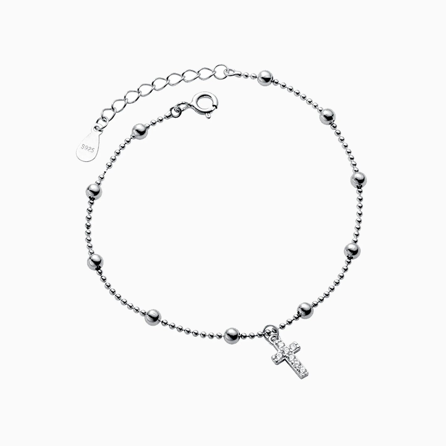 Faithful Elegance Sterling Silver Cross Bracelet