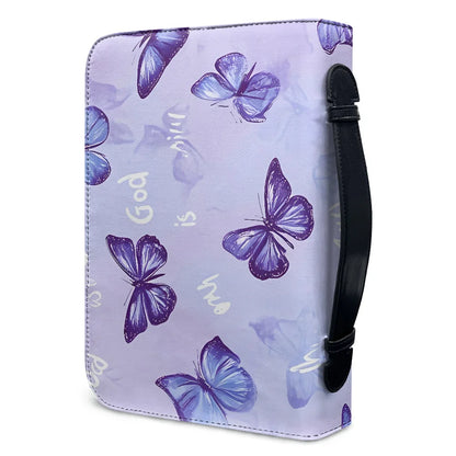 Butterfly Bible Cover with Handle and Zipper