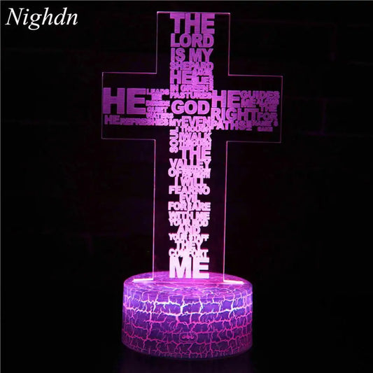 The Lord Is My Shepard Cross Night Lights