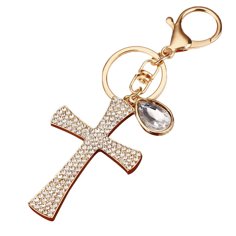 Crystal Cross Keyrings