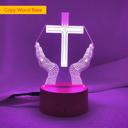 Jesus Cross 3D LED Night Light