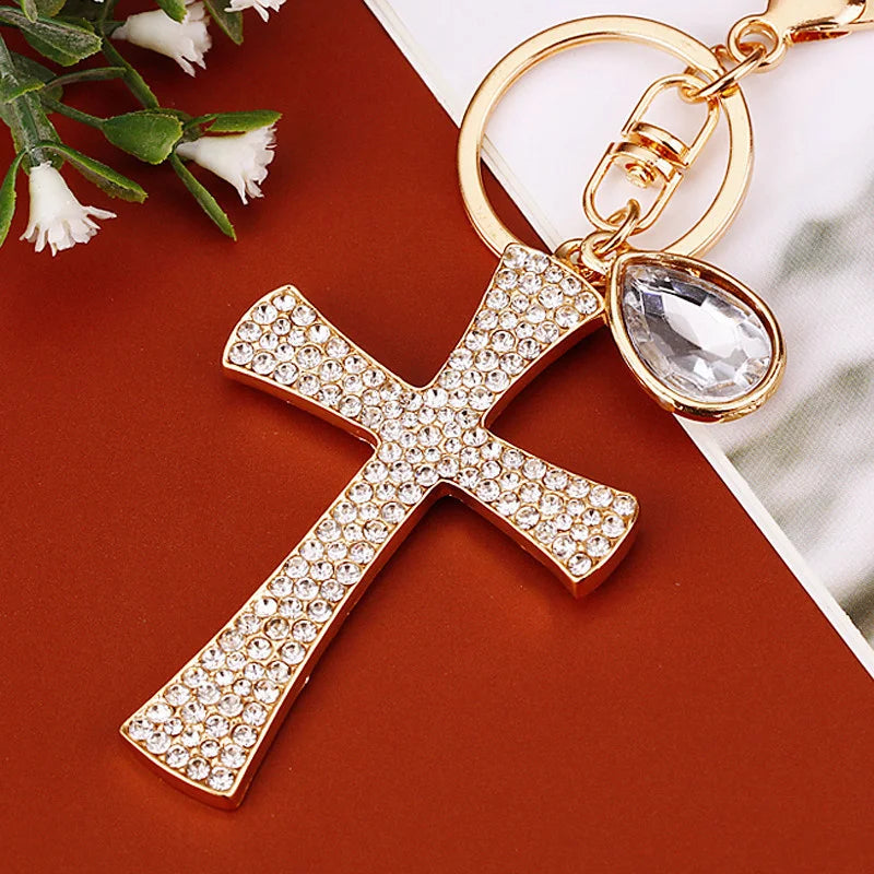 Crystal Cross Keyrings