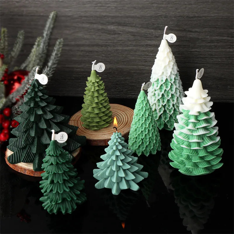 3D Christmas Fir Silicone Candle Molds