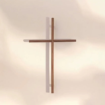 Jesus Christ Black Walnut Wall Pendant Cross