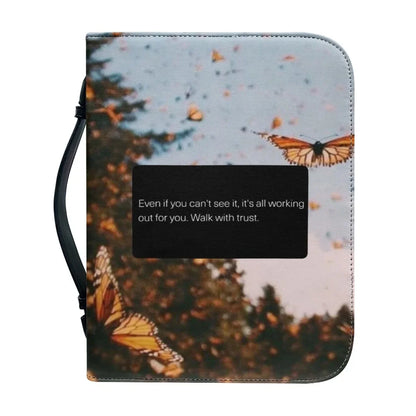 Leather Bible Verse Letter Print Bible Cover