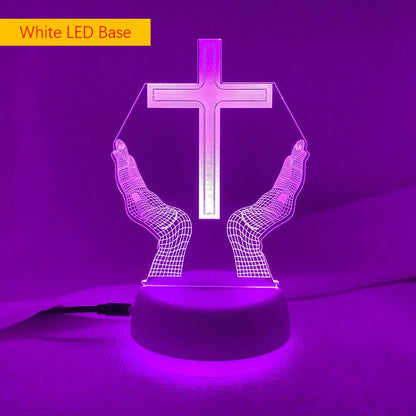 Jesus Cross 3D LED Night Light