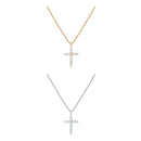 14K Gold Zirconia Cross Necklace for Women – Elegant Faith Jewelry