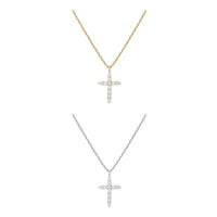 14K Gold Zirconia Cross Necklace for Women – Elegant Faith Jewelry