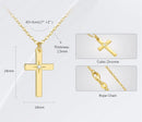 14k Gold Plated STAINLESS STEEL   Cross Necklace