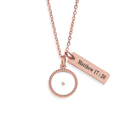 Matthew 17:20 Stainless Steel Pendant Necklaces For Christian