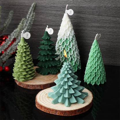 3D Christmas Fir Silicone Candle Molds