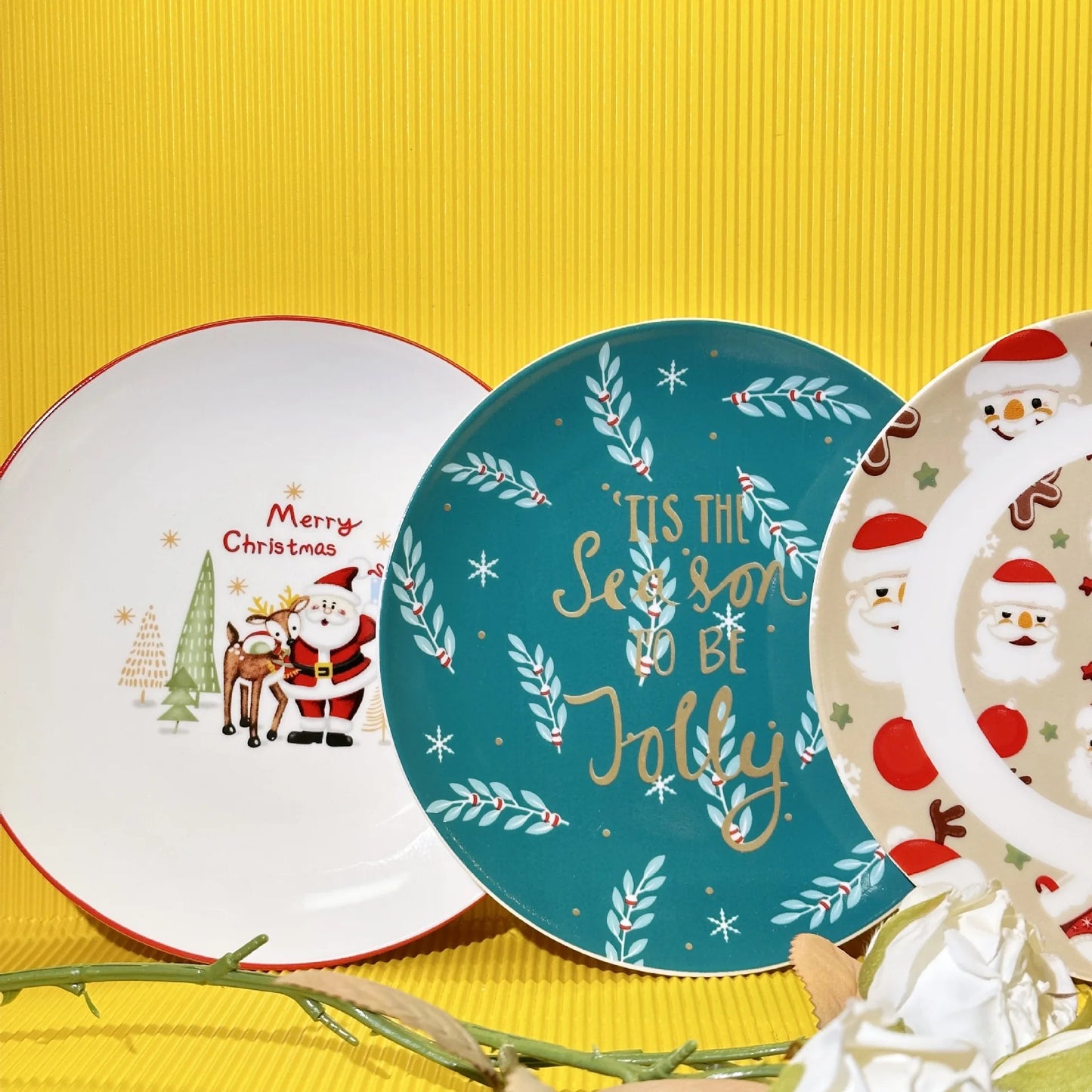 Christmas Element Painted Tableware