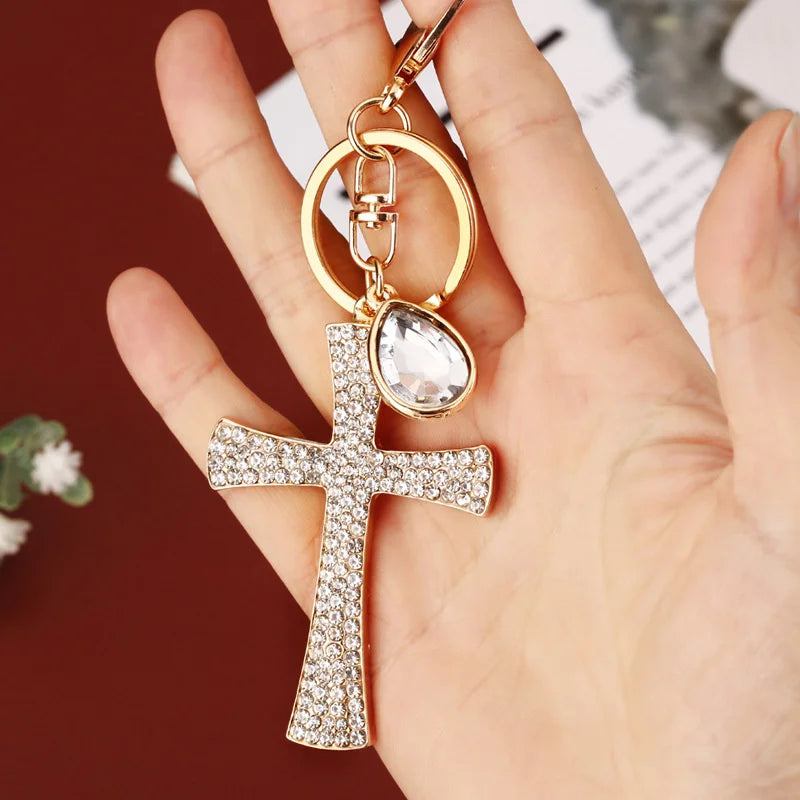 Crystal Cross Keyrings