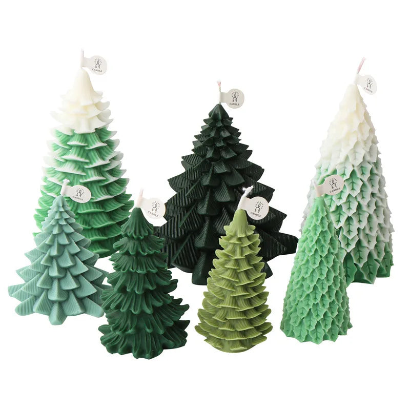 3D Christmas Fir Silicone Candle Molds