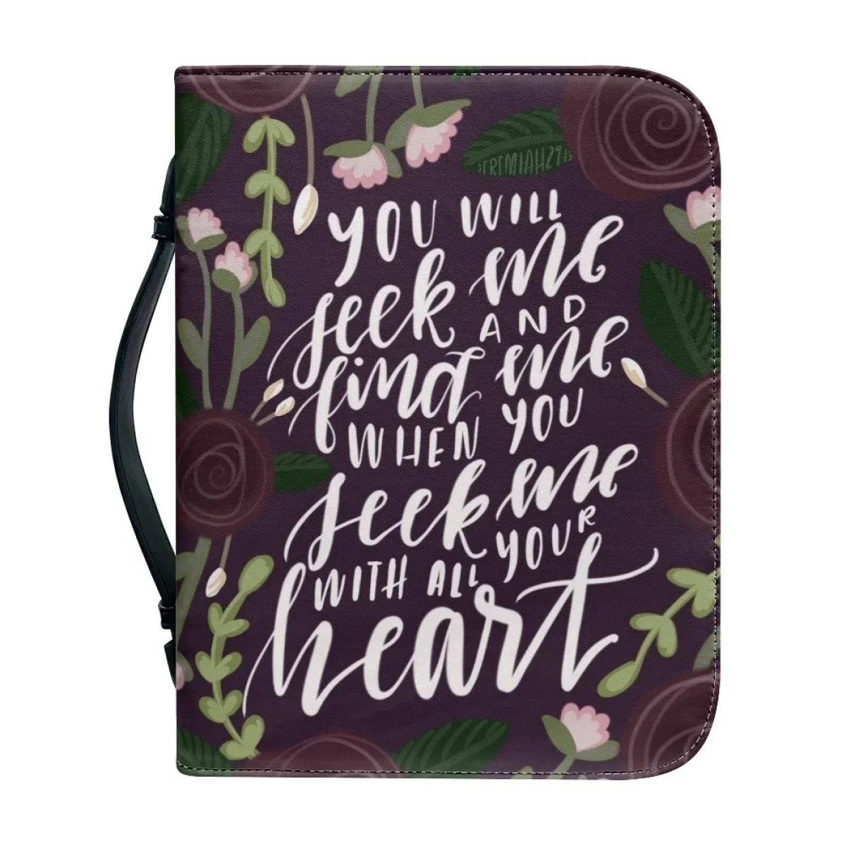 Leather Bible Verse Letter Print Bible Cover