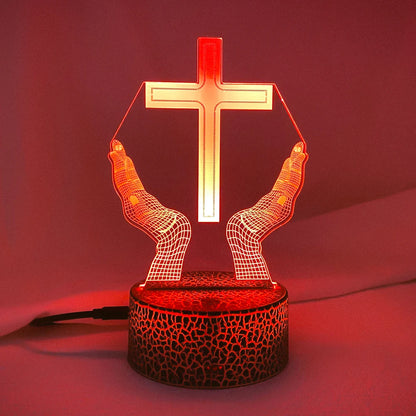 Jesus Cross 3D LED Night Light