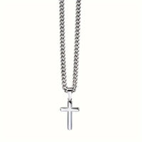 For my son cross chain necklace, stainless steel chain, birthday gift for son, with card and gift box packaging