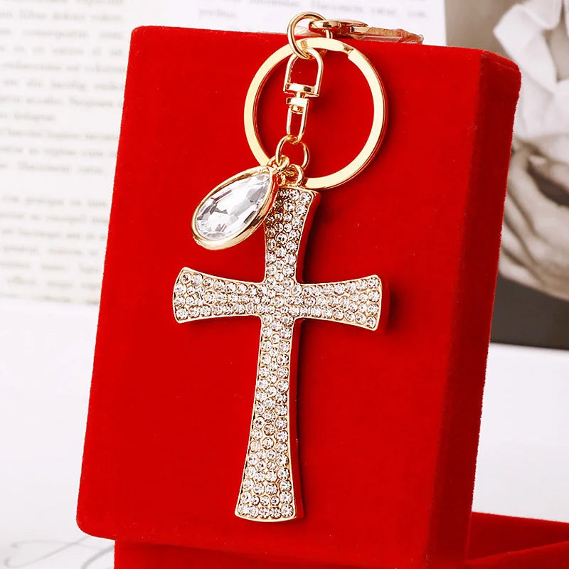 Crystal Cross Keyrings