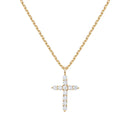 14K Gold Zirconia Cross Necklace for Women – Elegant Faith Jewelry