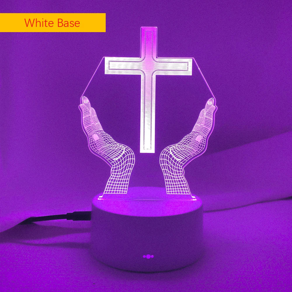 Jesus Cross 3D LED Night Light