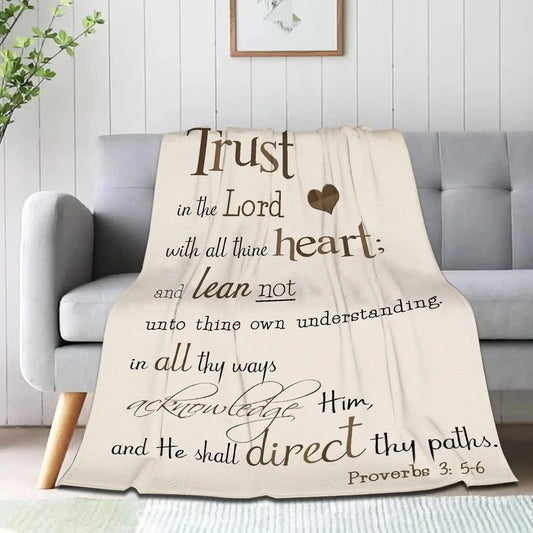 Inspirational Prayer Religious Soft Flannel Blanket