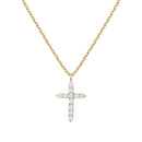 14K Gold Zirconia Cross Necklace for Women – Elegant Faith Jewelry
