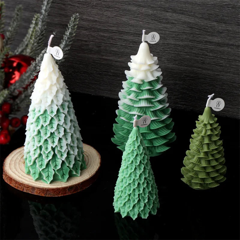 3D Christmas Fir Silicone Candle Molds