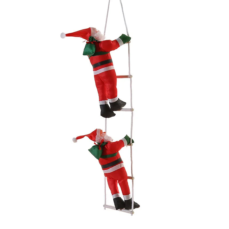 Ladder Climbing Santa Claus Decoration