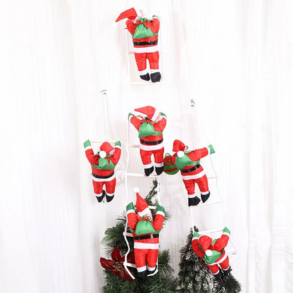 Ladder Climbing Santa Claus Decoration