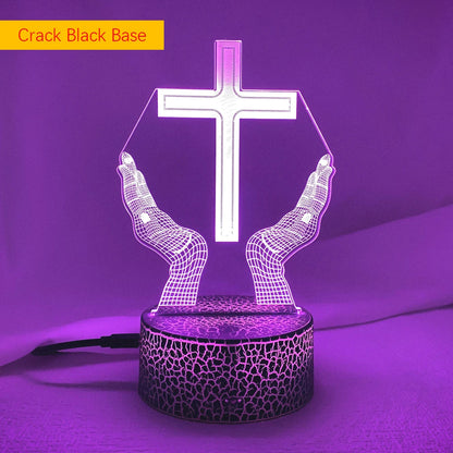 Jesus Cross 3D LED Night Light